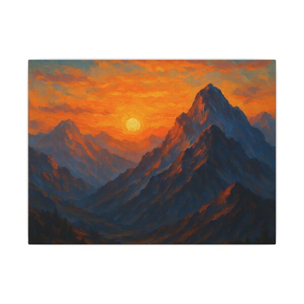Mountain Sunset Canvas Art Print - Vibrant Scenic Wall Decor